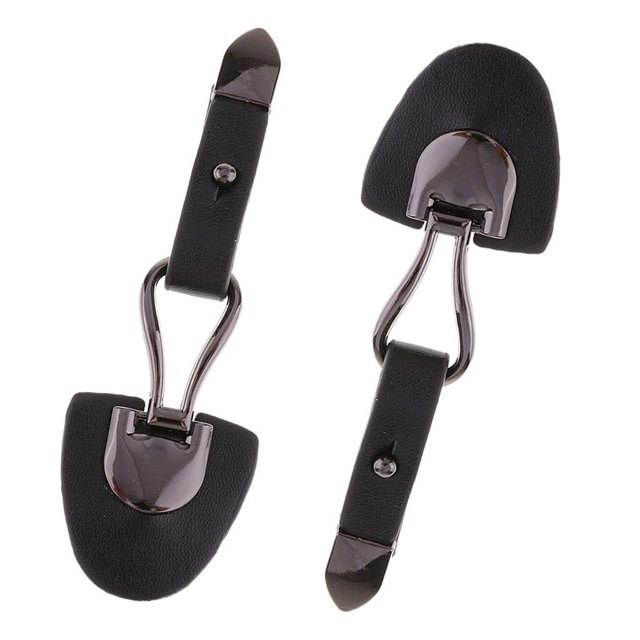 2 Pares de Hebilla de Cuero PU para Coser con Botones de Gancho Y Ojal Decoración de Chaqueta de Macarena Hebilla de gancho y ojo de costura de PU