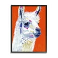 thumbnail image 2 of Stupell Industries Modern Llama Red Background Animals & Insects Painting Gray Framed Art Print Wall Art, 2 of 5
