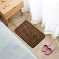 thumbnail image 3 of Bath Mats for Bathroom, Hwkond Flocking Microfiber Printed Carpet, Bathroom Floor Mat, Toilet Mat, Quick Drying Foot Mat, Bathroom Water Absorbing Door Mat,Chocolate,40x60cm, 3 of 8