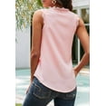thumbnail image 5 of Summer V-Neck Eyelash Lace Sleeveless Loose Tank Top Pink XXL, 5 of 10
