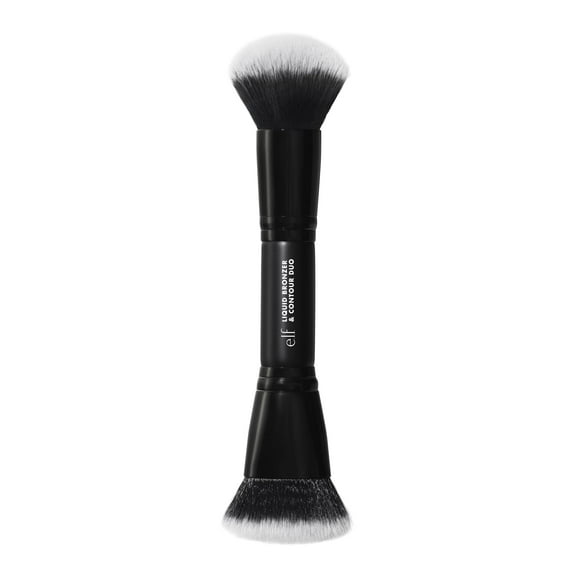 Brocha Facial e.l.f. Duo Sintético para Bronceador Líquido y Contorno