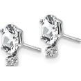 thumbnail image 2 of 14K White Gold Diamond And Topaz Birthstone Earrings (Width 3) (Length 7) - Jbsp, 2 of 5