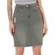 thumbnail image 1 of INSPIRE CHIC Falda Vaquera Midi Básica Desgastada De Cintura Alta Con Dobladillo Rasgado Y Lavado Para Mujer Gris XS, 1 of 5