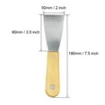 thumbnail image 2 of Uxcell 2" Cr-V Steel Flexible Broad Tip with Bamboo Handle Putty Taping Paint Scraper 3 Pack, 2 of 5