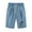 Blue, variant on Summer Bermuda Shorts for Women 2023 Trendy Cotton Linen Knee Length Dandelion Shorts Casual Elastic Waist Long Shorts