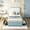 Light blue + white, variant on LED Upholstered Platform Bed Frame with 2 Storage Drawers, Adjustable Double Wave Velvet Headboard No Box Spring
