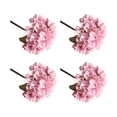 thumbnail image 2 of Ramo de flores realistas Inteprter 4 pack/lote decoración del hogar apariencia realista flor falsa rosa claro violeta, 2 of 6