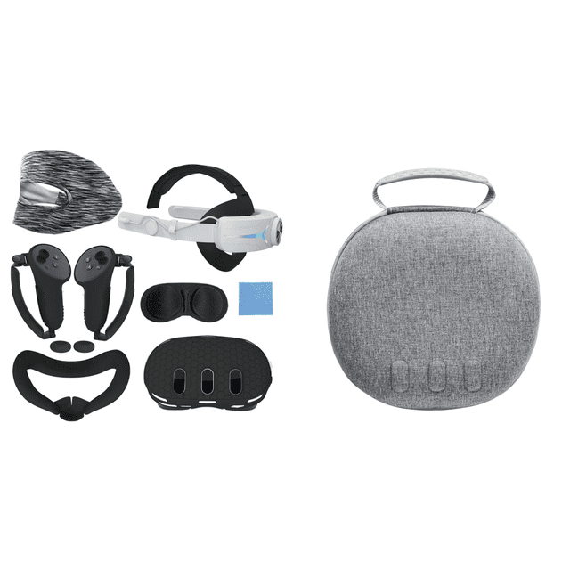 1 máscara para ojos con cubierta de correa RGB, juego de accesorios de 7 pulgadas, cara para la cabeza para Oculus/Meta Quest 3