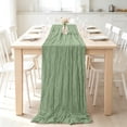 thumbnail image 5 of Yhmxh Cheesecloth Table Runner 35"x118", Boho Table Runner Decor Soft Gauze Rustic Wrinkle Wedding Table Decor for 10ft Table Birthday Party, Baby Shower, Bridal Shower, Home & Event Decor, 5 of 6