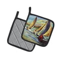 thumbnail image 2 of Caroline's Treasures Knost Reggata Sailboats Pair of Pot Holders, 2 of 3