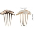 thumbnail image 2 of 1 Pc Women Durable Lupine Hair Insert Comb for Straight Thick Hair Champagne Alloy Rhinestone, 2 of 3