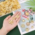thumbnail image 2 of 1Box 200pcs Flower Bead Cap 10 Styles Bead End Caps Filigree Spacer Beads Caps Metal End Charm Tibetan Caps for DIY Earrings Bracekets Necklace Jewelry Craft Making Golden, 2 of 6