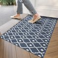 thumbnail image 4 of Navy Blue Geometric Quatrefoil Pattern Door Rugs,Washable Non Slip Door Mats Indoor,Decorative Door Mats,Entry Mat Indoor for Entrance,Bedroom,Kitchen,Bathroom,17"x30", 4 of 6