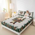 thumbnail image 4 of Feelyou Kawaii Retro Nutcracker Twin Sheet Sets, Christmas Plant Twin Fitted Sheet, Kids Teen Child Flat Sheet, Microfiber Bedroom Decor, 3-Piece, 4 of 7