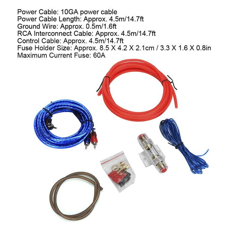 Power Cable Kit, Subwoofer Cable Car 10GA Power Car Subwoofer Cable Kit Car Cable Man For Car Accessories - Walmart.com