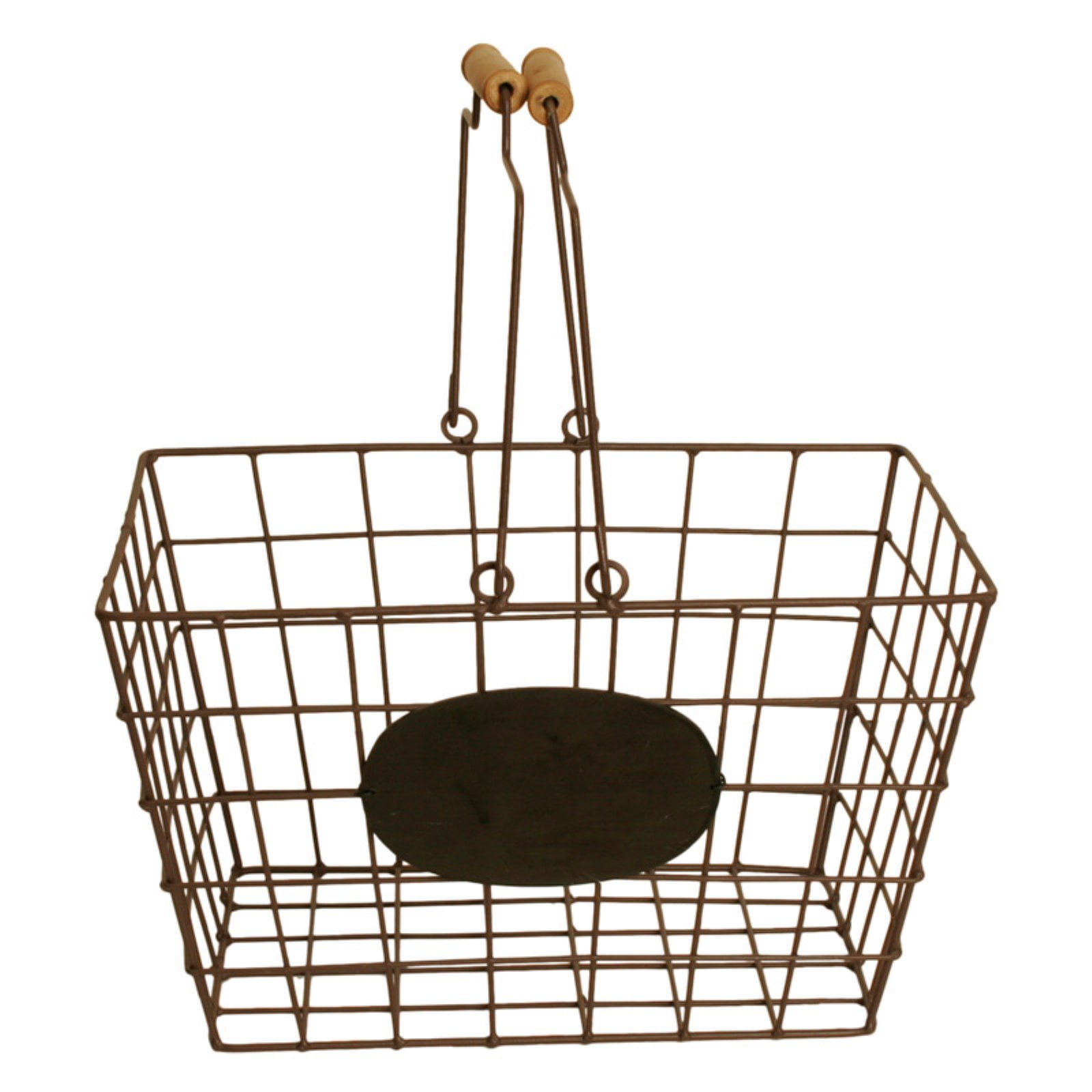 Wald Import Wire Storage Basket with Chalkboard Label