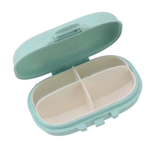 Pastillero Diario Pastillero Portátil de 4 Compartimentos Pastillero de Viaje Pastillero Rosa Verde y Beige ANGGREK Otros