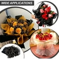 thumbnail image 4 of 4.37Yards Flower Wrapping Mesh Paper 11 Inch Black Bouquet Packaging Paper Wrinkled Wavy Net Yarn, 4 of 9