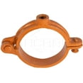 thumbnail image 2 of Highcraft Hinged Split Ring Pipe Hanger, 2 in. Copper Epoxy Coated Iron Extension Hanger with 3/8 in. Threaded Rod Fitting for Suspending Tubing (5 Pack), 2 of 4
