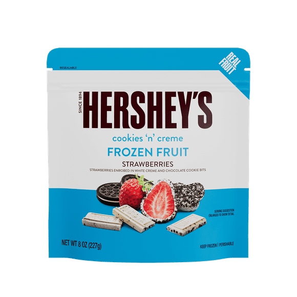 Hershey's Strawberries in Cookies ‘N’ Creme, 8 oz (Frozen), StbryWhteChoCkieCrmb