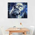 thumbnail image 3 of Nawypu Canvas Wall Art, Moon Snow Wolf Forest Wall Decor Print Painting Gift Wall Living Room Bedroom Home Office Decoration Painting, 3 of 5
