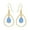 Blue Chalcedony, variant on Real 925 Sterling Silver Dangle Drop Earrings For Women, Genuine Blue Chalcedony Gemstone Unique Handcrafted Yellow Gold Vermeil Earrings