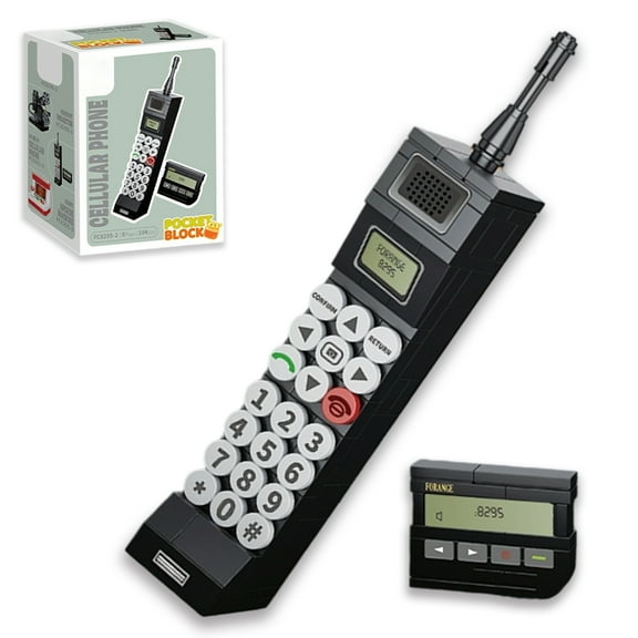 Remocguys Retro Cell Phone Building Sets Not Compatible with Lego Antique Vintage Craft Model Collectible Home Office Decor Old Style for Adults 104PCS