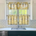 thumbnail image 3 of Vintage Country Curtains 24 Inch - 3 Panel Rustic Bloom Set with Bohemian Wildflowers, Farmhouse Kitchen Window Drapes, 3 of 6