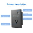 thumbnail image 2 of Mistaha Smart WiFi Wall Light Switch Outlet Combo with Type-C/USB/US Plug, 2 Way Switch, Touch Control, Timer, 2.4G Remote Control, Glass Panel - Black US 2 Gang, 2 of 6