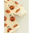 thumbnail image 6 of FOCUSNORM Halloween Baby Girl Boy Clothes Pumpkin Romper Sweatshirt Onesie Long Sleeve Bodysuit Top, 6 of 7