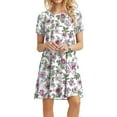 thumbnail image 2 of Summer Casual Tshirt Dresses for Women Sunflower Print Swing Sun Dress Beach Loose Comfy Tunic Dress Short Sleeve Dress, 2 of 6