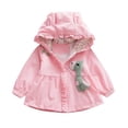 thumbnail image 2 of LFEOOST Toddler Baby Girls Fall Winter Clothes Windproof Jacket for 1-4 Years Old Kids Ear Hooded Casual Coat Outwear Pink 12, 2 of 5