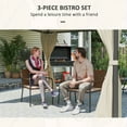 thumbnail image 4 of Outsunny 3 Pieces Patio Furniture Set w/  Soft Seat Cushions, Khaki, 4 of 10