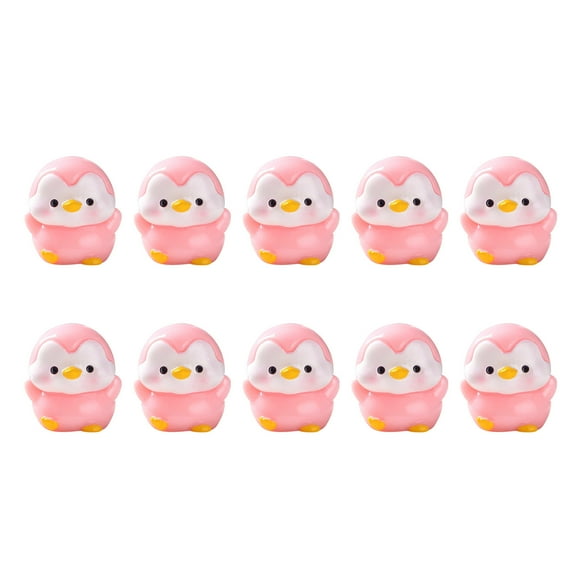 CxhicLuv 10Pcs Miniature Penguin Figurines, Resin Penguins for Christmas Decorations, Cute Zoo Art Props for Home, Party, Garden & DIY Craft Decor, Small Decorative Penguins for Kids & Adults