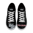 thumbnail image 3 of DOGO Black Sneakers for Women - Handmade Women's Fashion Sneakers, Vegan Leather and Unique Design, Womens Sneakers Bugs Bunny Builders Black Design, Size 7.5, 3 of 5