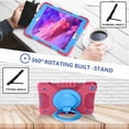 thumbnail image 5 of iPad 7th Generation Case 2019 with Hand Strap, Dteck 8th Generation iPad case with 360 Degree Kickstand Shoulder Strap Three Layer Silicone Cover for iPad 10.2 Inch 2019 2020 Releases, Rose+Blue, 5 of 8