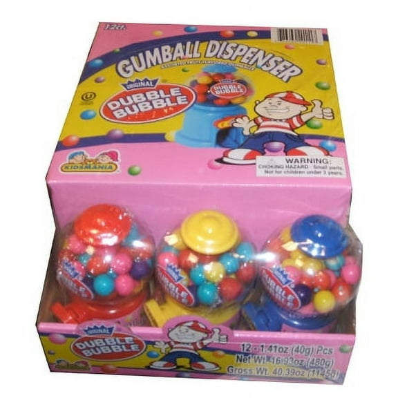 Kidsmania® Dubble Bubble Mini Gumball Machine (Pack of 12)(20111)