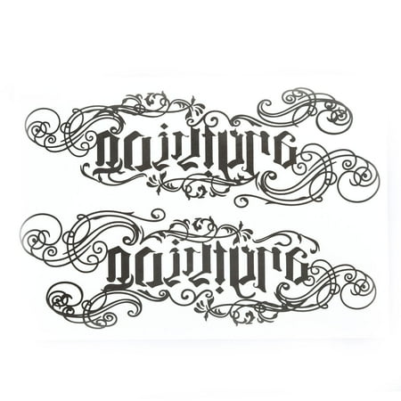 - Body Arm Art Alphabet Pattern Removable Adornment Sticker Decal Temporary Tattoo