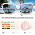 thumbnail image 4 of Gafas de sol DANAMY 54mm polarizadas UV400 para mujer, color rosa leopardo, 4 of 6