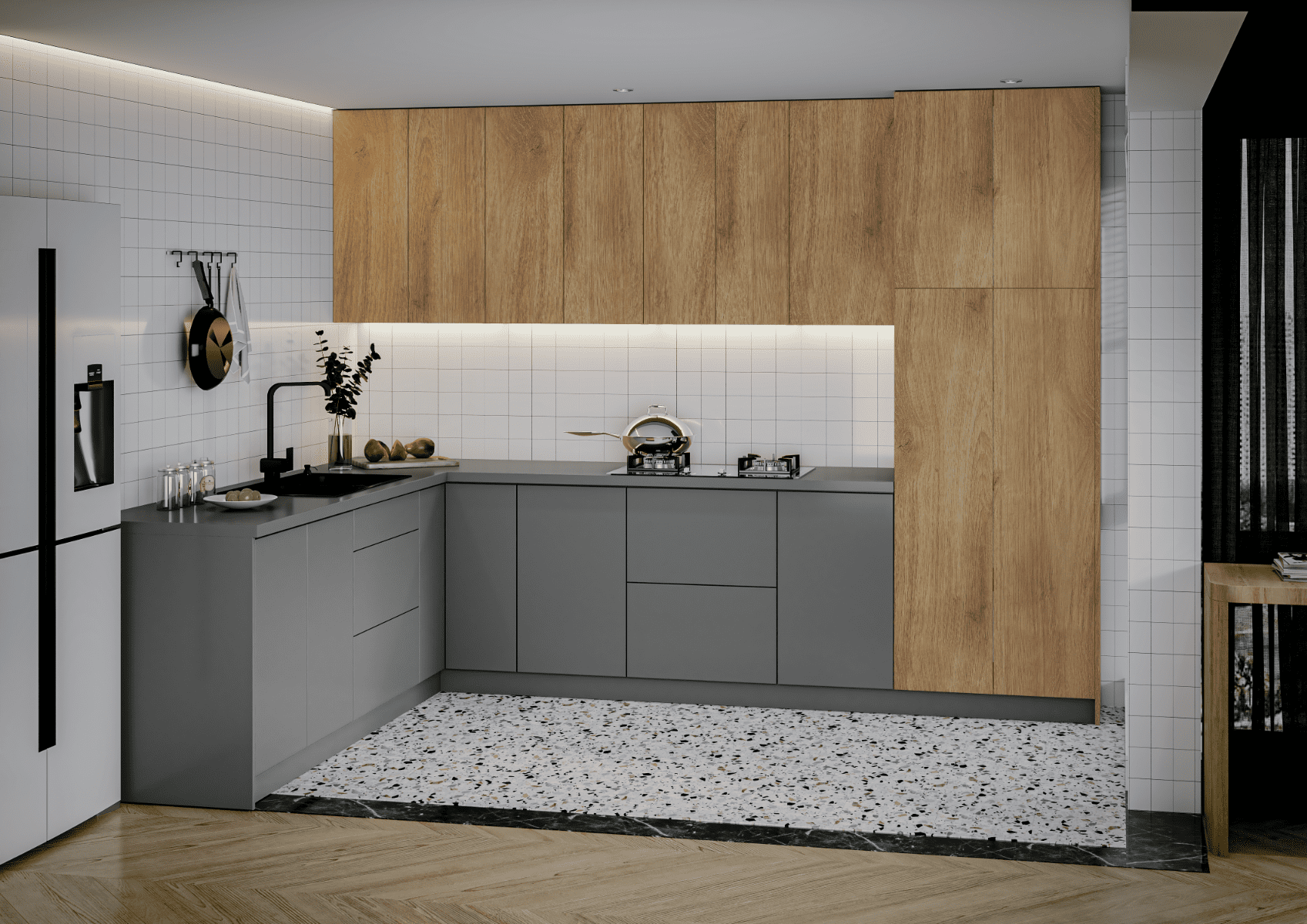 Kitchen Harmony Collection Gray & Nat...