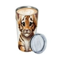 thumbnail image 2 of JEUXUS  Initial Coffee Tumbler Tiger Travel Mug Cute Animal Letter Tumblers Double Walled Stainless Steel Insulated Themed With Lid Cup Hot Cold Drinking Wine Glass, 2 of 7
