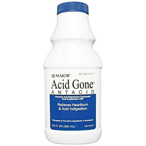 Acid Gone Antacid Liquid Generic for Gaviscon Regular Strength Liquid Antacid, Spearmint Flavor, 12 Oz. (Pack of 3)