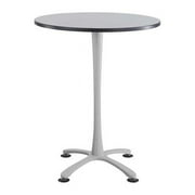Safco 2482GRSL Cha-Cha X Base Round Bistro-Height Table, Gray & Silver - 42 x 36 x 36 in.