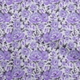 thumbnail image 1 of oneOone Georgette Viscose Medium Purple Fabric Florals Sewing Craft Projects Fabric Prints By Yard 42 Inch Wide, 1 of 4