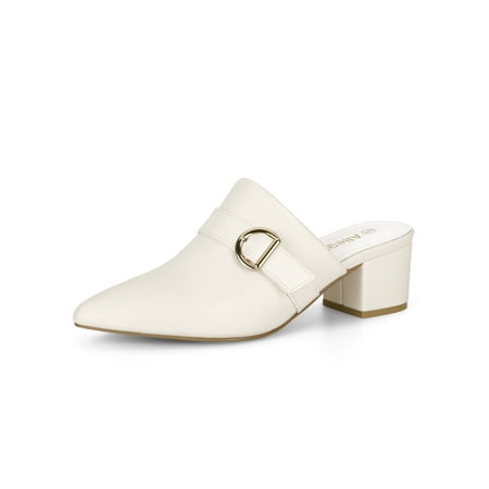 block heel shoes white