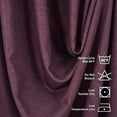 thumbnail image 3 of 3S Brother's Home Decorative Purple Curtains Extra Wide Extra Long Luxury Colors Linen Look Custom Made 5-25 Feet Made in Turkey Hang Back Tab ( 1 Panel ) Home Décor (100"Wx84"L), 3 of 6