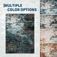 thumbnail image 3 of IDEALHOUSE Area Rugs 9x12ft, Blue-Green, Washable Modern Abstract Non-Slip Low Pile Carpet, Soft Foldable Living Room Bedroom Mat, 3 of 8