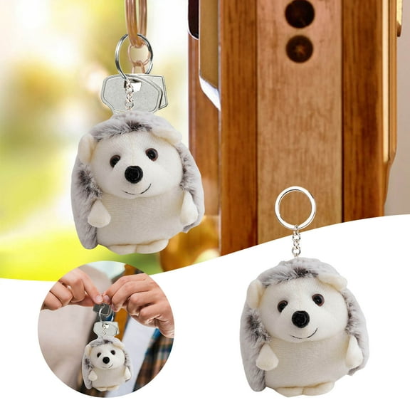 Hedgehog Plush Keychain Cute Cartoon Pendant Toy Soft Stuffed Animal Gift for Kids Adults