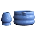 thumbnail image 2 of Juego de batidor de matcha con pico vertedor, gran regalo, juego de té matcha de superficie lisa Azul, 2 of 9