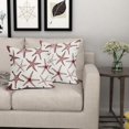 thumbnail image 5 of Burgundy Red Starfish Pillow Covers 18X18 Inch Set of 2 Beach Ocean Coastal Decorative Square Pillow Cases Summer Nautical Cotton Linen Cushion Case Home Decor for Sofa Couch Bedroom Outdoor, 5 of 6